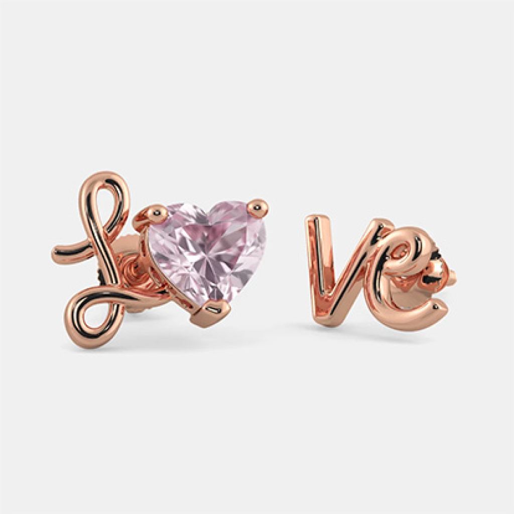 Rose Quartz Love Earrings