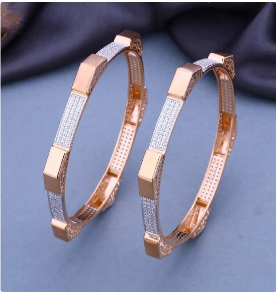 The Graceful Elegance Bangle –Rose Gold Finish
