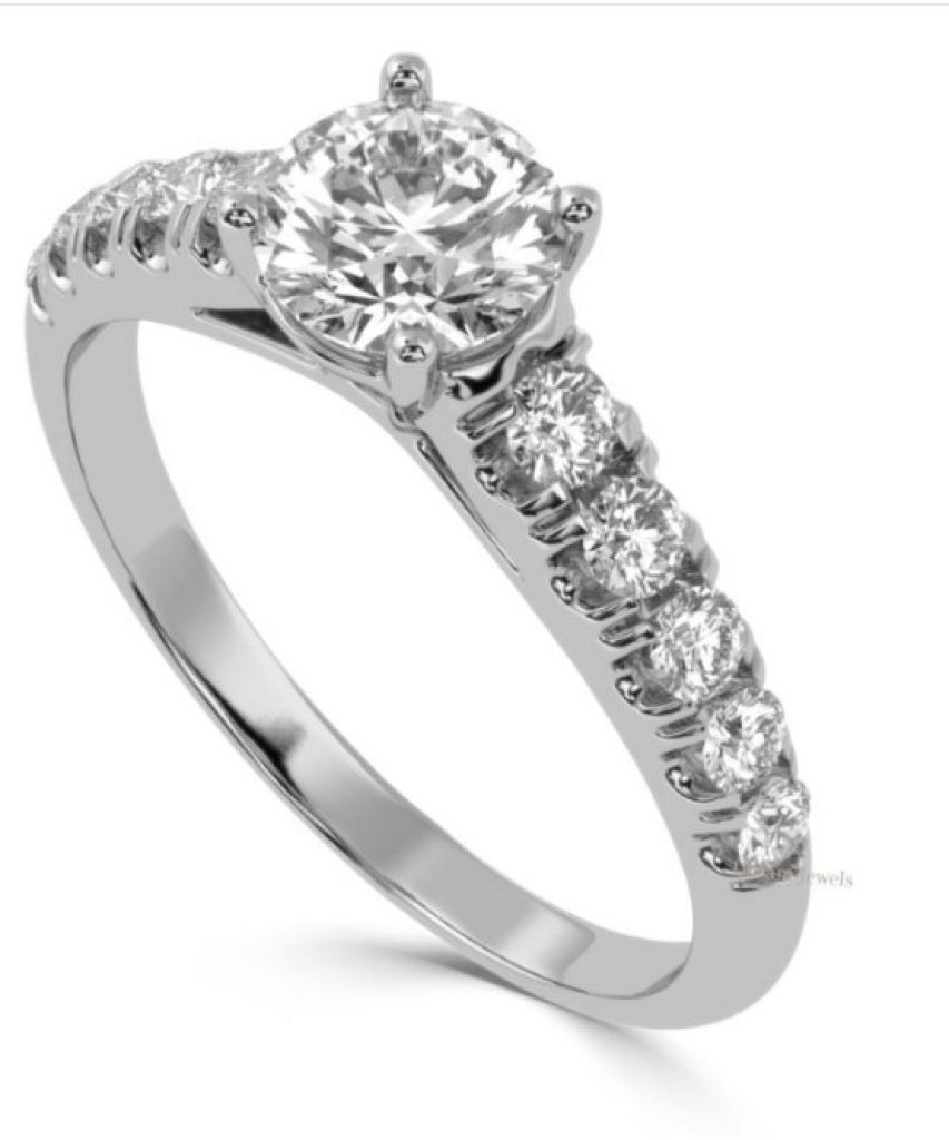 Elegant Engagement Wedding Womens Ring