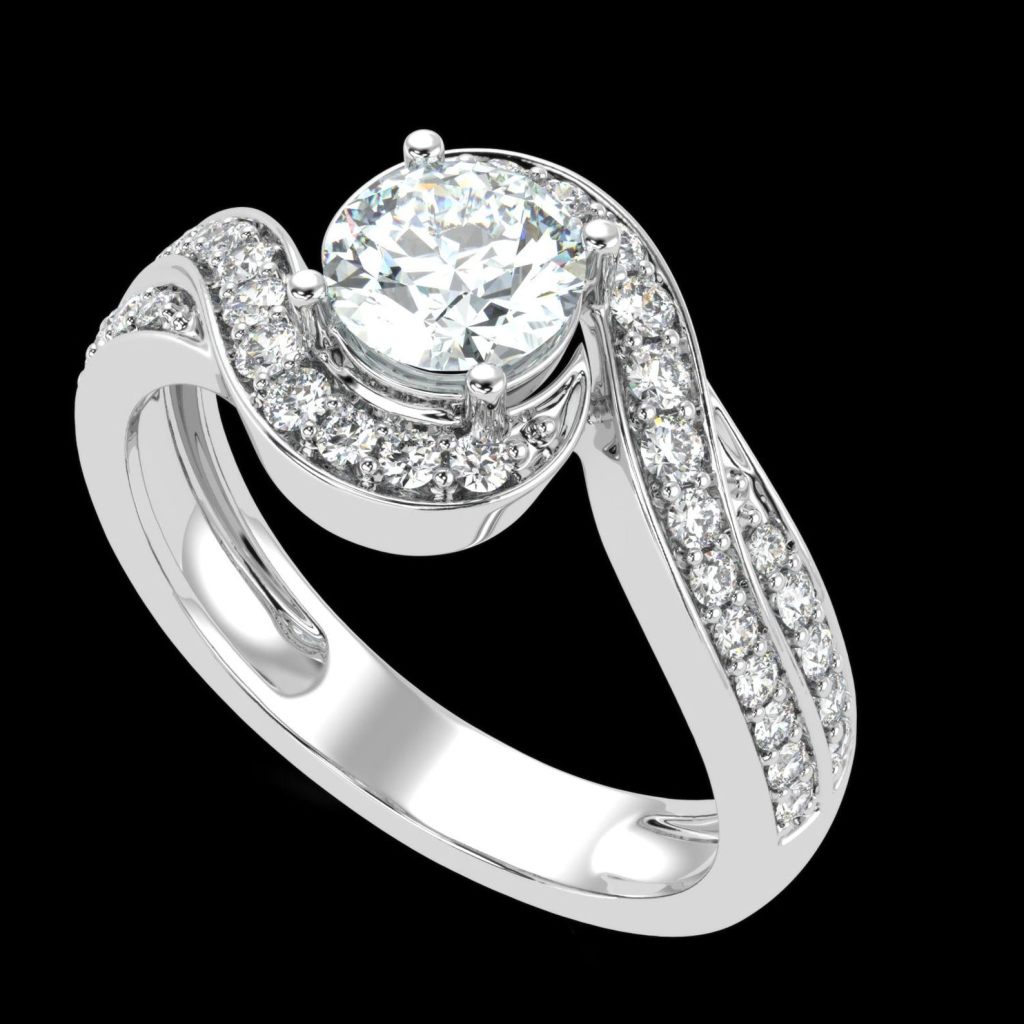 Spiral Style Diamond Ring