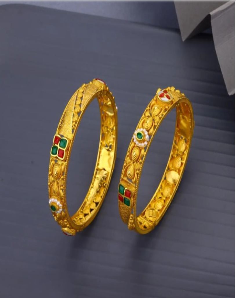 The Vikram Vrat Bangle Antique Gold Finish