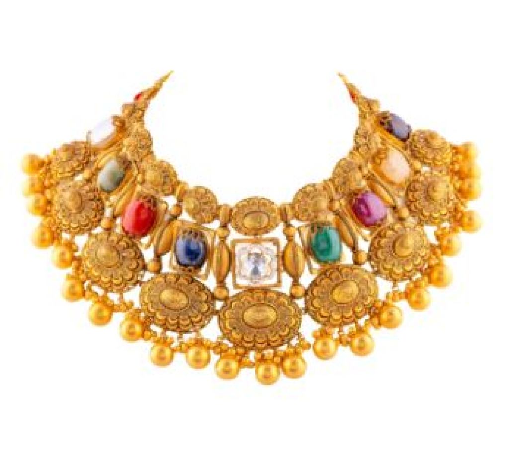 Heritage Temple Gold Choker Necklace