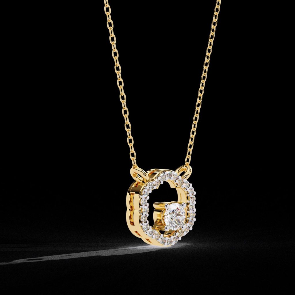 Elegant Floral Diamond Pendant