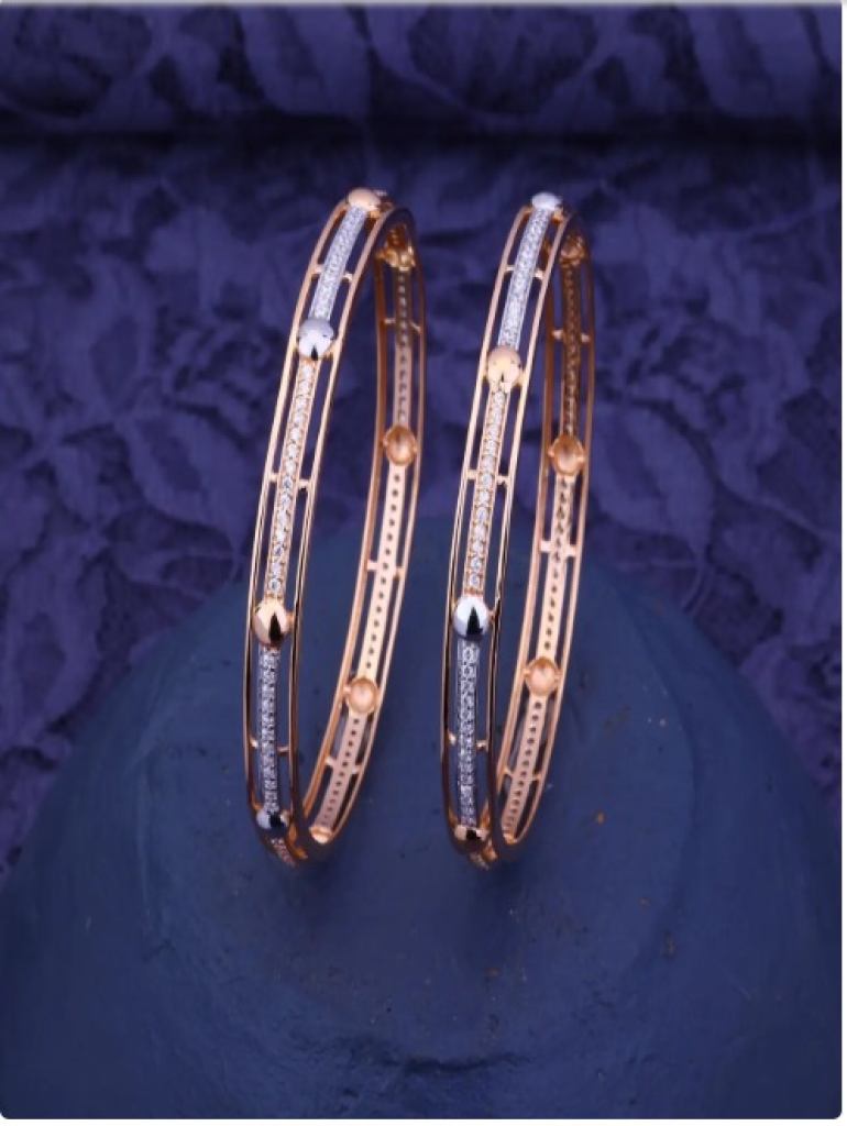 The Radiant Splendor Bangle  Gold Finish