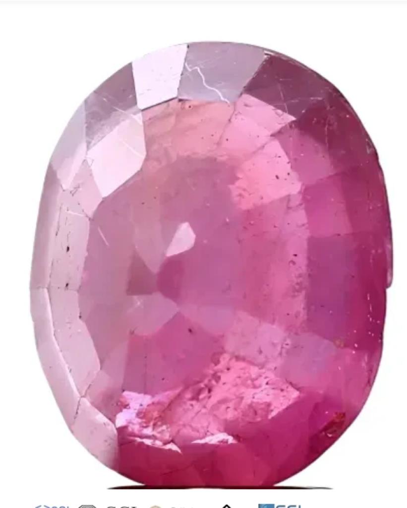 4.66 Carat Heat-Treated Natural Ruby Gemstone