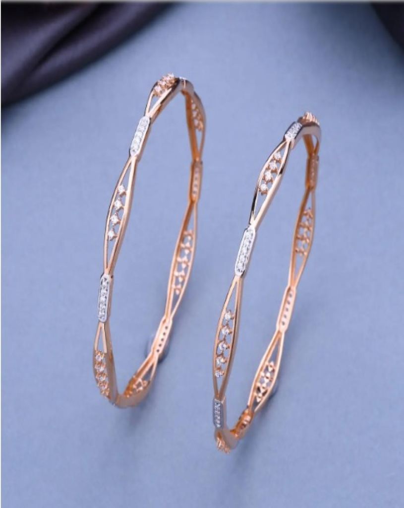 The Majestic Glow Bangle  Gold Finish
