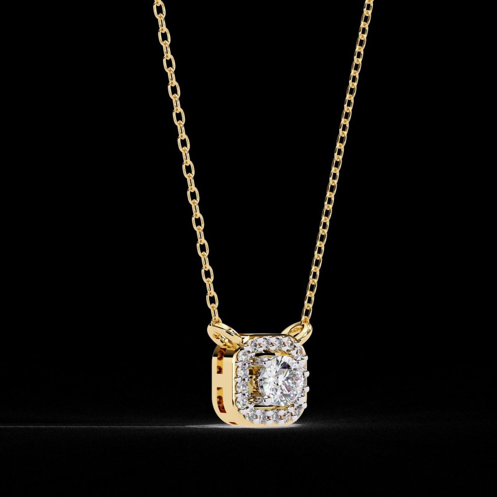 Minimalist Round Diamond Pendant