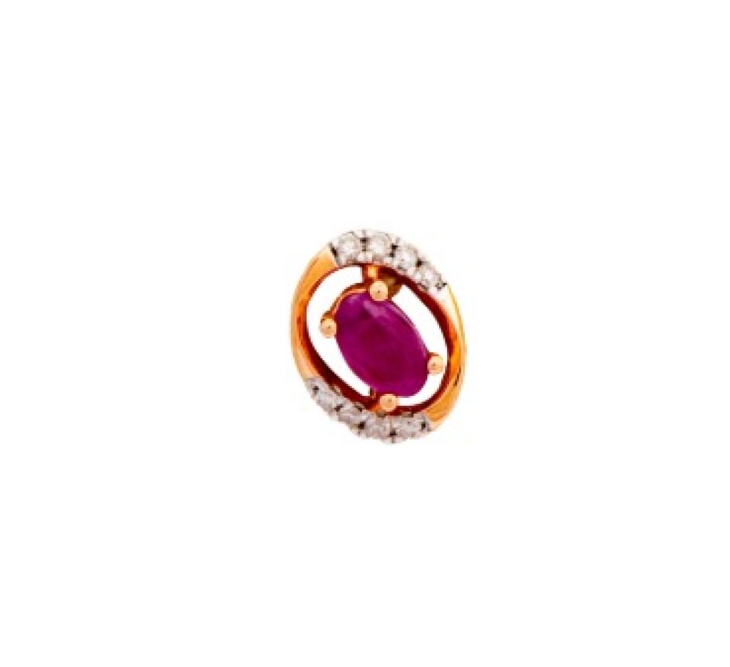 Crimson Elegance Diamond Studs