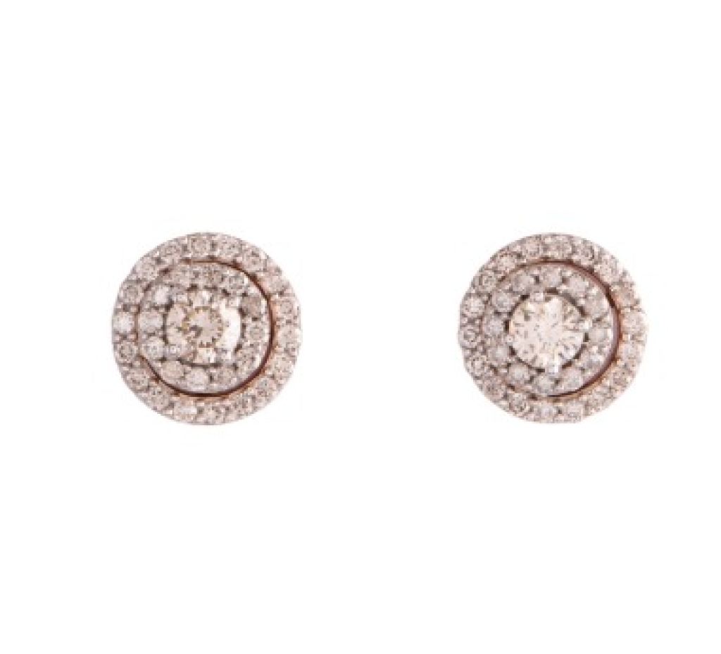 Halo Circle Diamond Stud