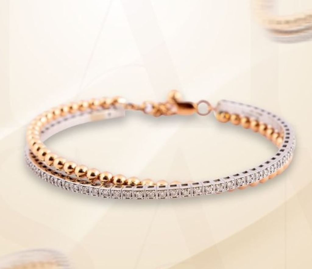 The Dual-Tone Radiance Bracelet Diamond Shine Finish