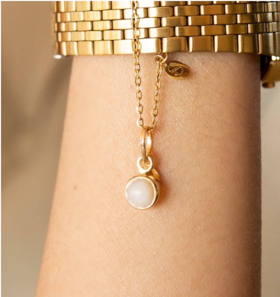 Opal Birthstone Pendant Charm Libra
