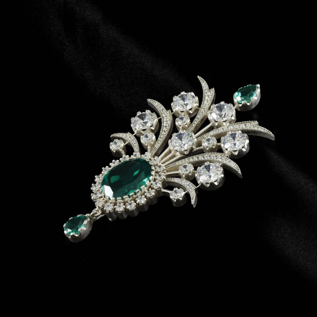 Peacock Crest Brooche