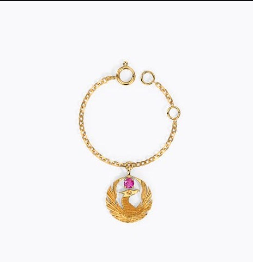 Pink Ruby Phoenix Watch Charm