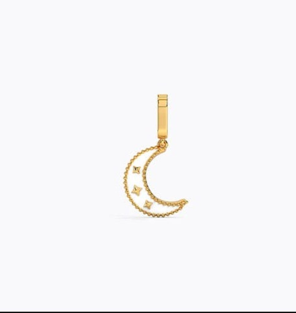 Shining Moon Gold Charm Pendant
