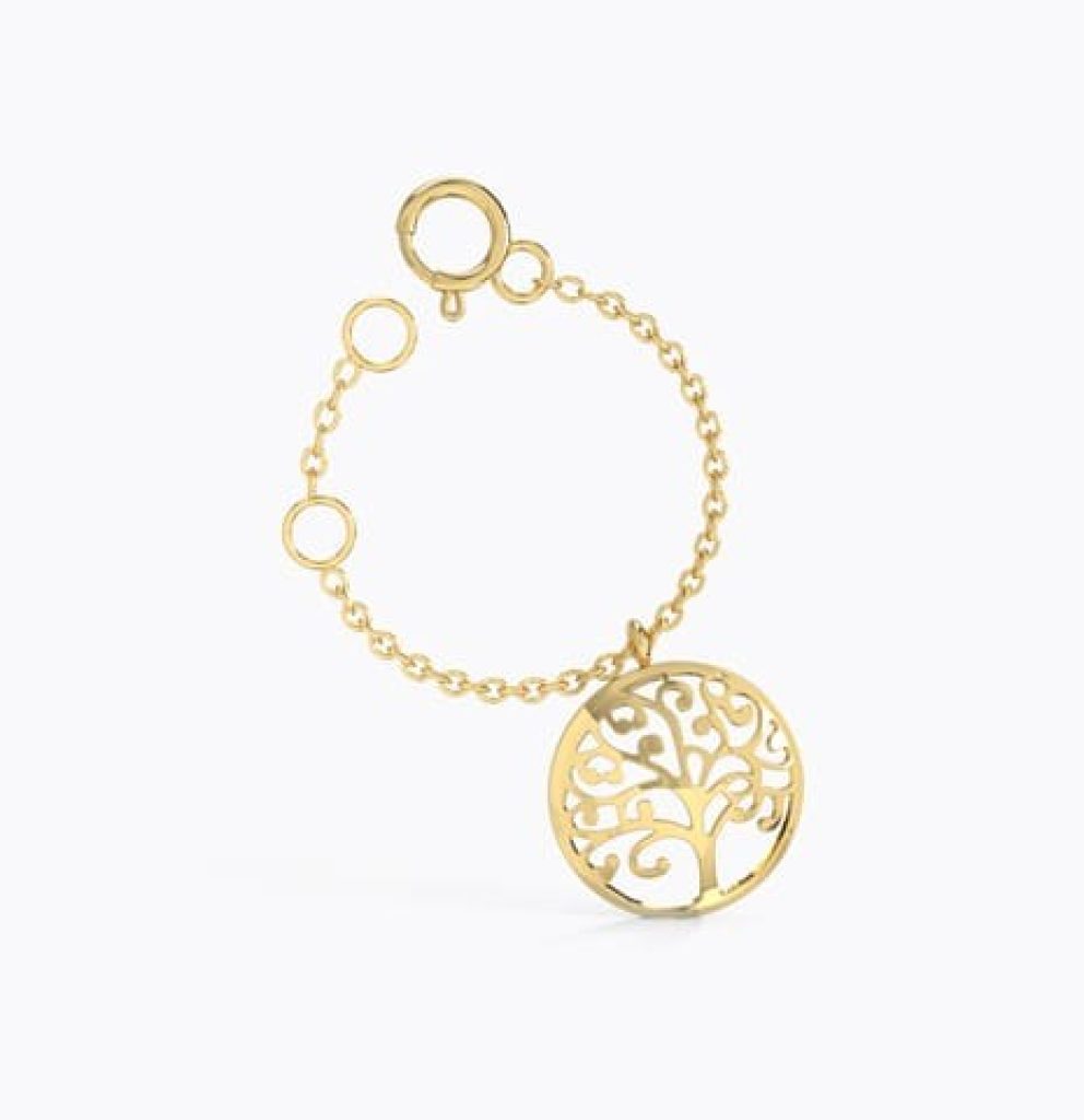 Tree of Life Gold Watch Charm