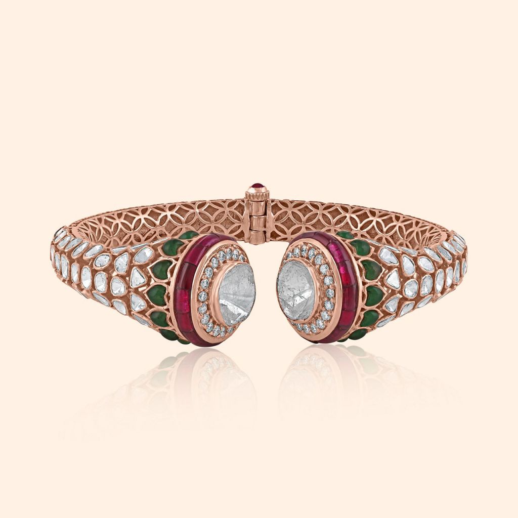 Pavilion Grace Polki Oval Bangle